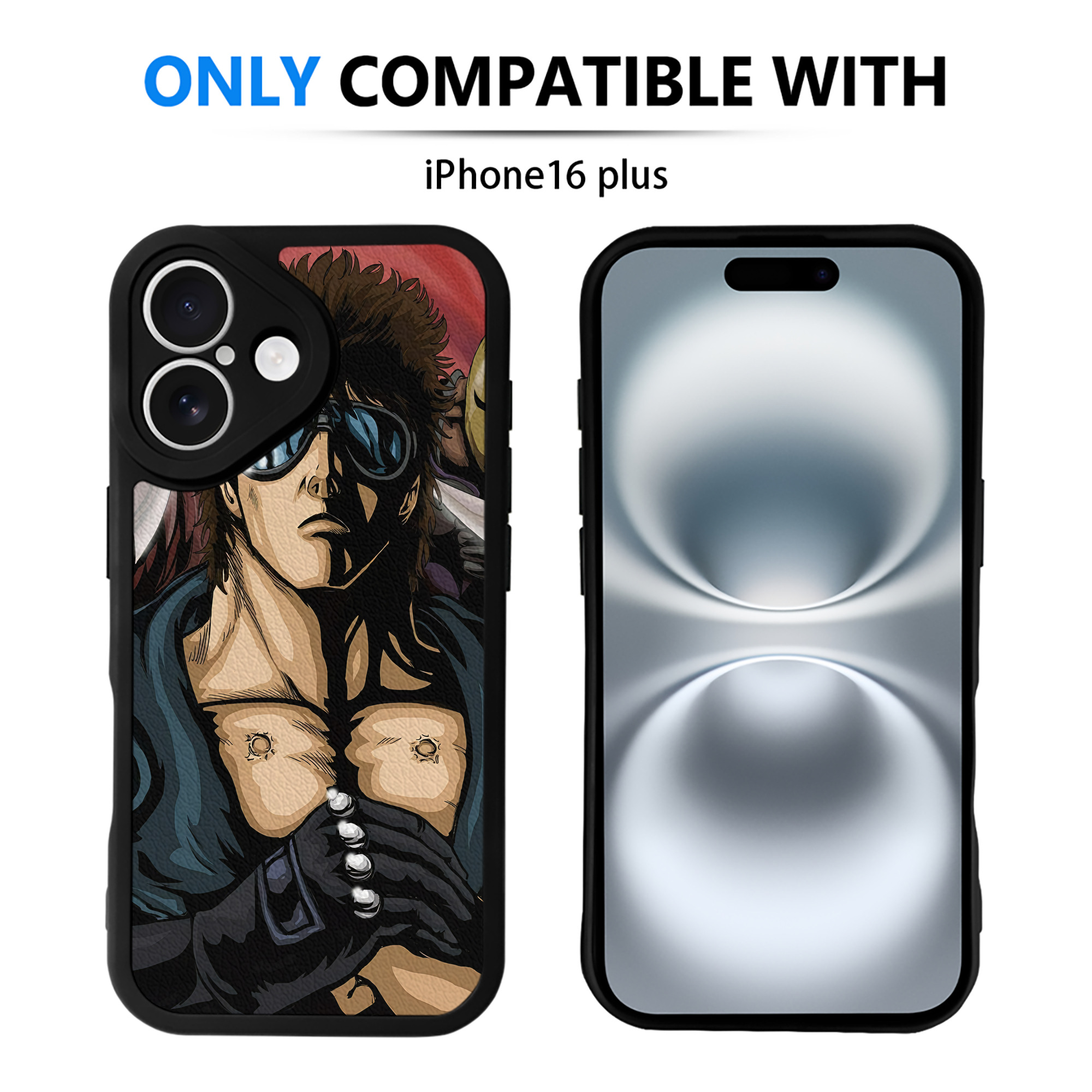 （画像用） 北斗の拳 Fist of the North Star 【iPhone 16シリーズ対応】シリコンスマホケース（レザー調） 材質：シリコン